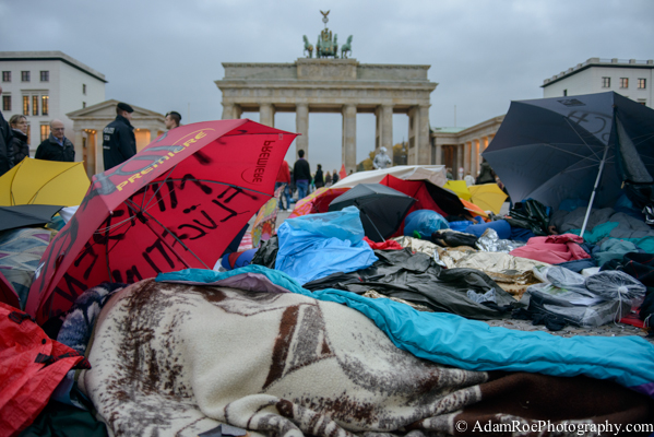 Refugee Hunger Strike at the Brandenburg Gate