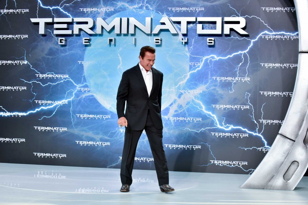 Arnold is leaving the building. Yes, he did an interview in something like German and then said at the end, I'll Be Back.
