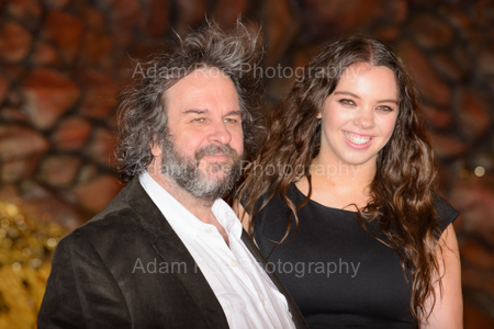 The Real Peter Jackson and his Real Daughter, Katie Jackson, and a gust of wind.