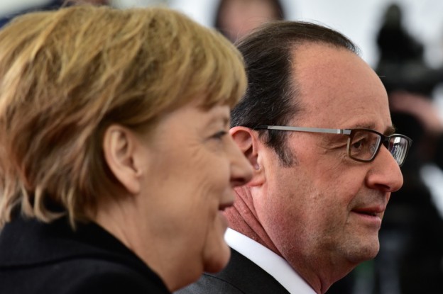 Angela Merkel and Francois Hollande.
