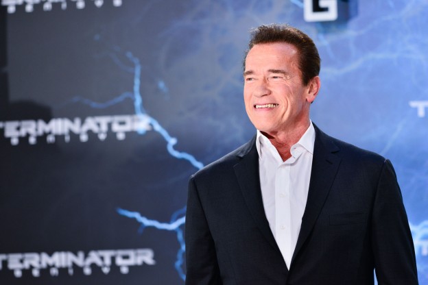 Arnold smiling big in Berlin.