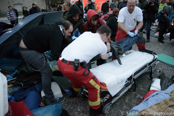 Refugee Hunger Strike at the Brandenburg Gate