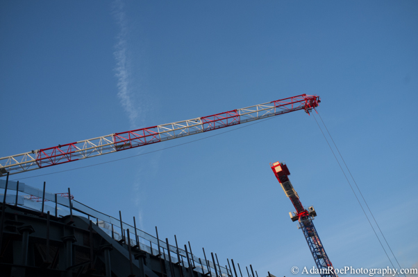 Construction cranes soar above Les Halles
