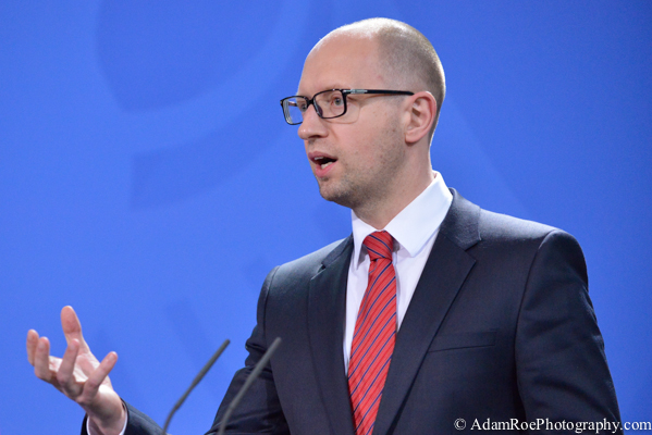 Arseniy Yatsenyuk in profile.