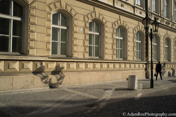 A game of Light and Shadows on Prague's streets. 